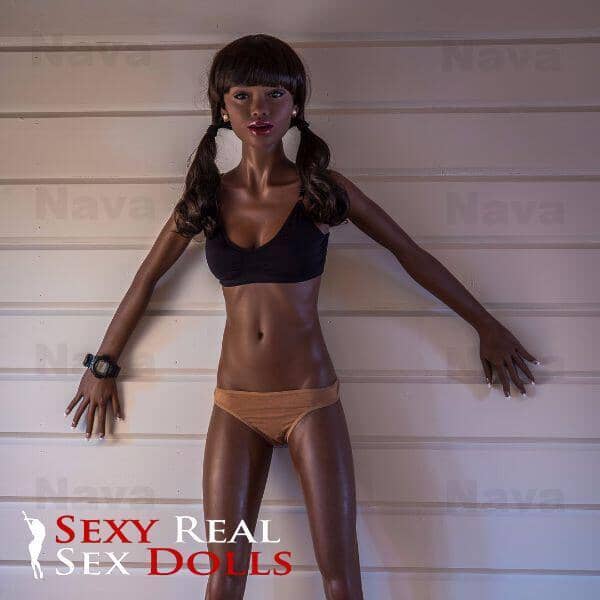 168cm (5ft6') A-Cup Ebony Exclusive Nava African-American Sex Doll WM Dolls - Image 38